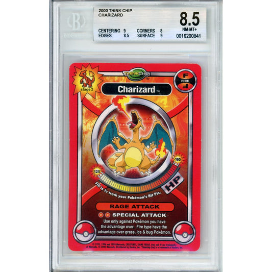 Pokemon Graded: Charizard Think Chip (2000) Beckett 8.5