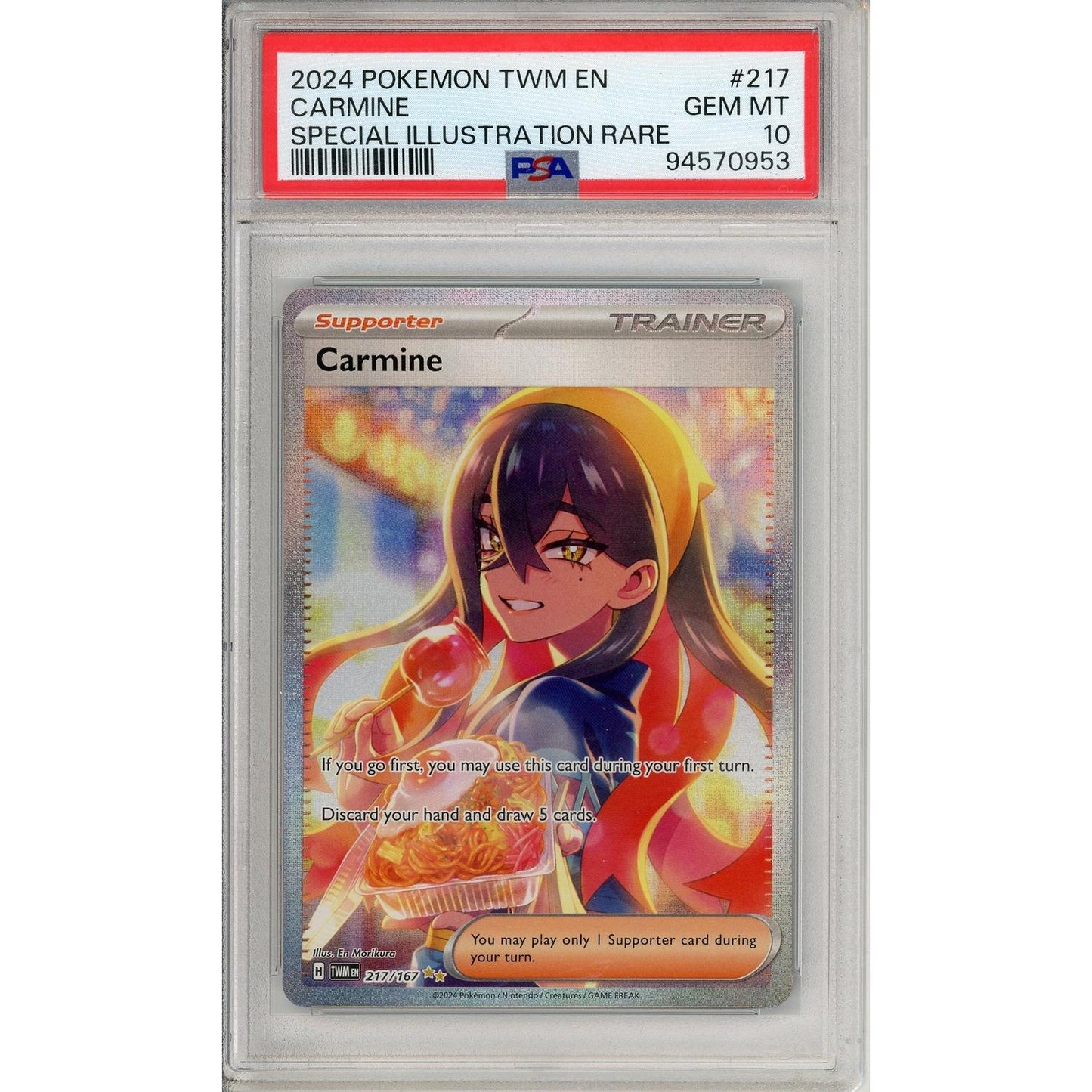 Pokemon Graded: Carmine 217/167 Twilight Masquerade (2024) SIR Holo PSA 10