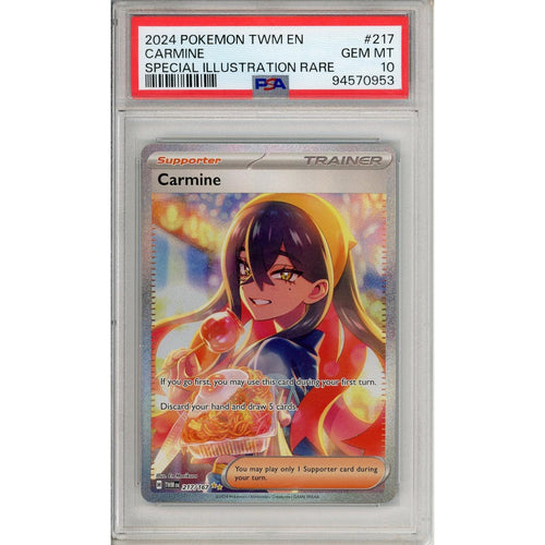 Pokemon Graded: Carmine 217/167 Twilight Masquerade (2024) SIR Holo PSA 10