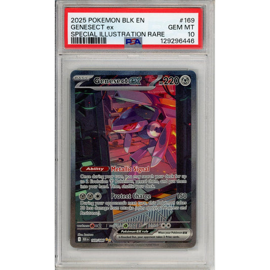 Pokemon Graded: Genesect ex 169/86 Black Bolt (2025) SIR Holo PSA 10