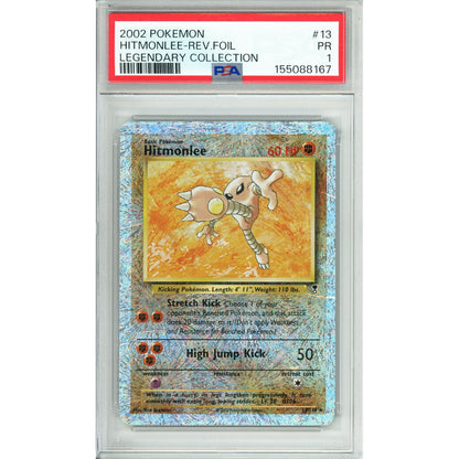 Pokemon Graded: Hitmonlee 13/110 Legendary Collection (2002) Rev. Foil PSA 1