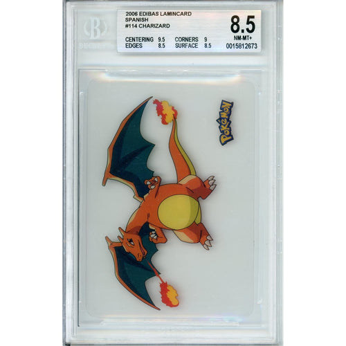 Pokemon Graded: Charizard #114 Edibas Lamincard Spnaish (2006) Beckett 8.5