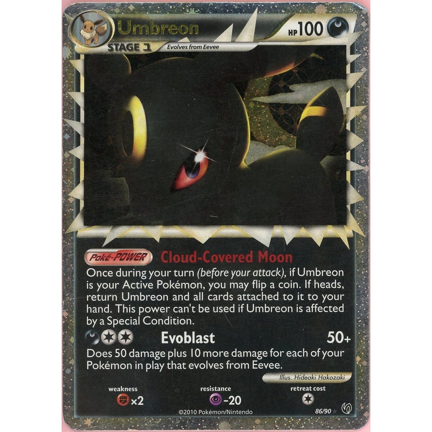 Pokemon Single: Umbreon 86/90 Undaunted (2010) Holo HP