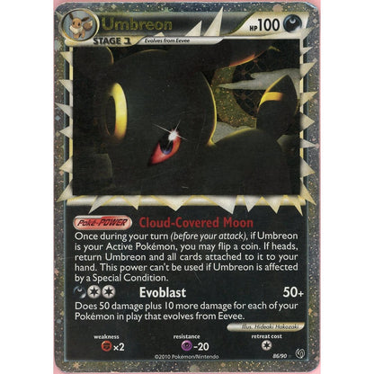 Pokemon Single: Umbreon 86/90 Undaunted (2010) Holo HP