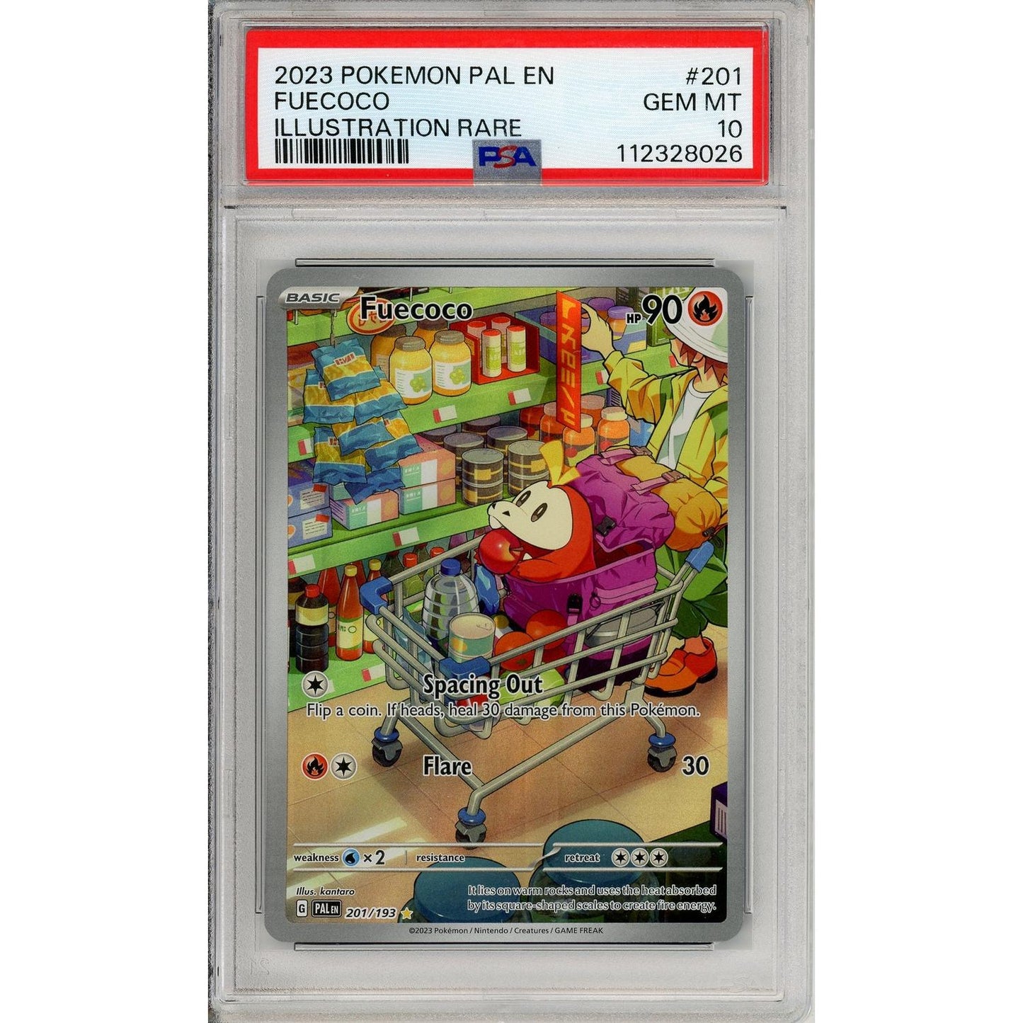 Pokemon Graded: Fuecoco 201/193 Paldea Evolved (2023) IR Holo PSA 10