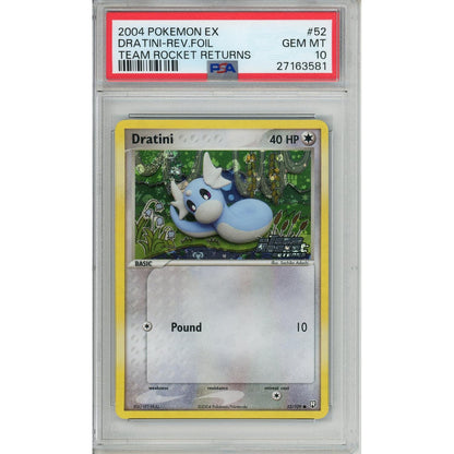 Pokemon Graded: Dratini 52/109 Team Rocket Returns (2004) Reverse Foil PSA 10
