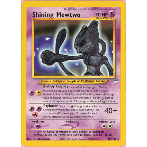 Pokemon Single: Shining Mewtwo 109/105 Neo Destiny (2002) Holo MP