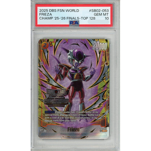 Dragon Ball Graded: Frieza #SB02-053 Championship 25-26 Top Prize PSA 10