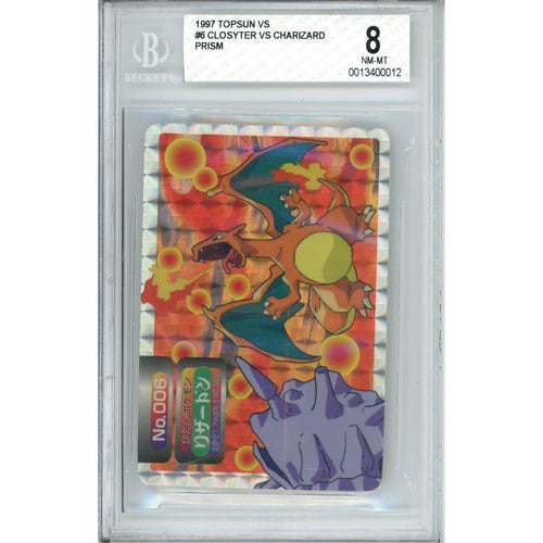 Pokemon Graded: Cloyster Vs. Charizard Prism Topsun (1997) Beckett 8