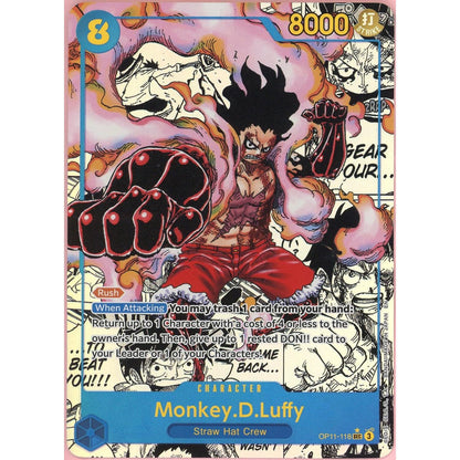 One Piece Single: Monkey D. Luffy Alt Art Manga OP11-118 A Fist Of Divine Speed MP