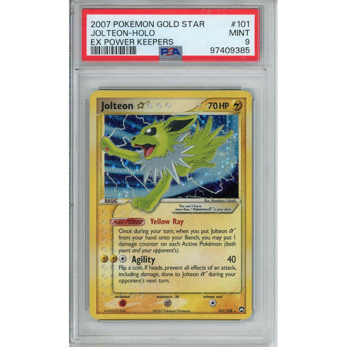 Pokemon Graded: Jolteon Gold Star PSA 9