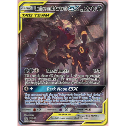 Pokemon Single: Umbreon & Darkrai GX #SM241 Sun & Moon Promo (2020) Full Art Holo LP
