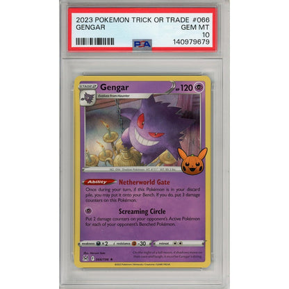 Pokemon Graded: Gengar 66/796 Trick or Trade (2023) Holo PSA 10