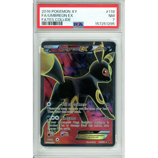 Pokemon Graded: Umbreon EX 119/124 Fates Collide (2016) Rare Holo PSA 7