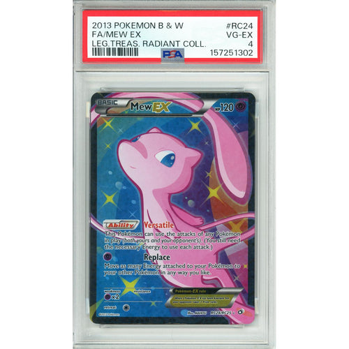 Pokemon Graded: Mew EX RC24/RC25 Legendary Treasures (2013) Full Art Holo PSA 4