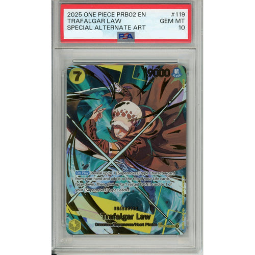 One Piece Graded: Trafalgar Law Special Alternate Art #119 PSA 10