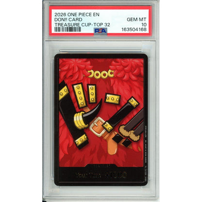 One Piece Graded: Don!! Card Elpaph Luffy Treasure Cup Top 32 PSA 10