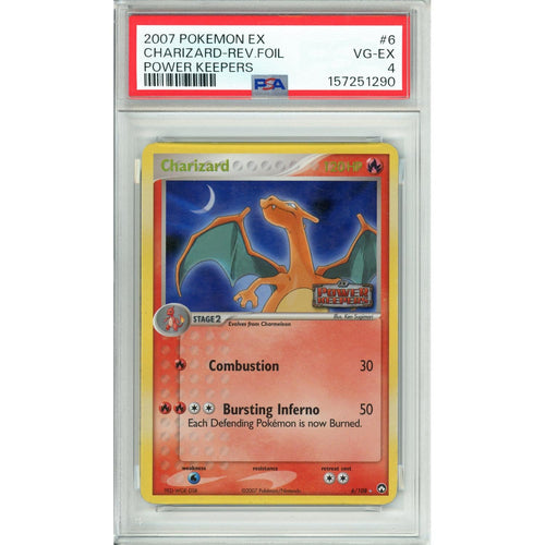 Pokemon Graded: Charizard 6/108 Power Keepers (2007) Reverse Foil PSA 4