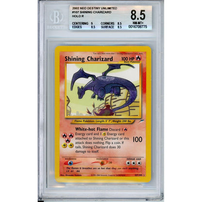Pokemon Graded: Shining Charizard Beckett 8.5