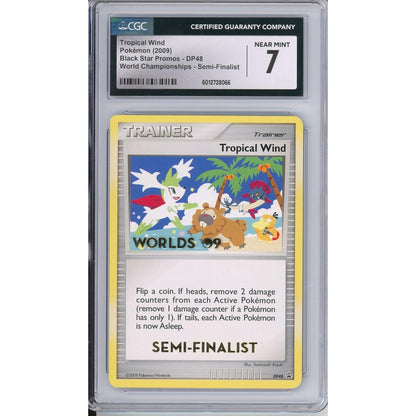 Pokemon Graded: Tropical Wind #DP48 Black Star Promo World Championships 2009 Semi-Finalists CGC 7