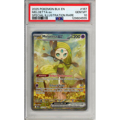 Pokemon Graded: Meloetta ex 167/86 Black Bolt (2025) SIR Holo PSA 10