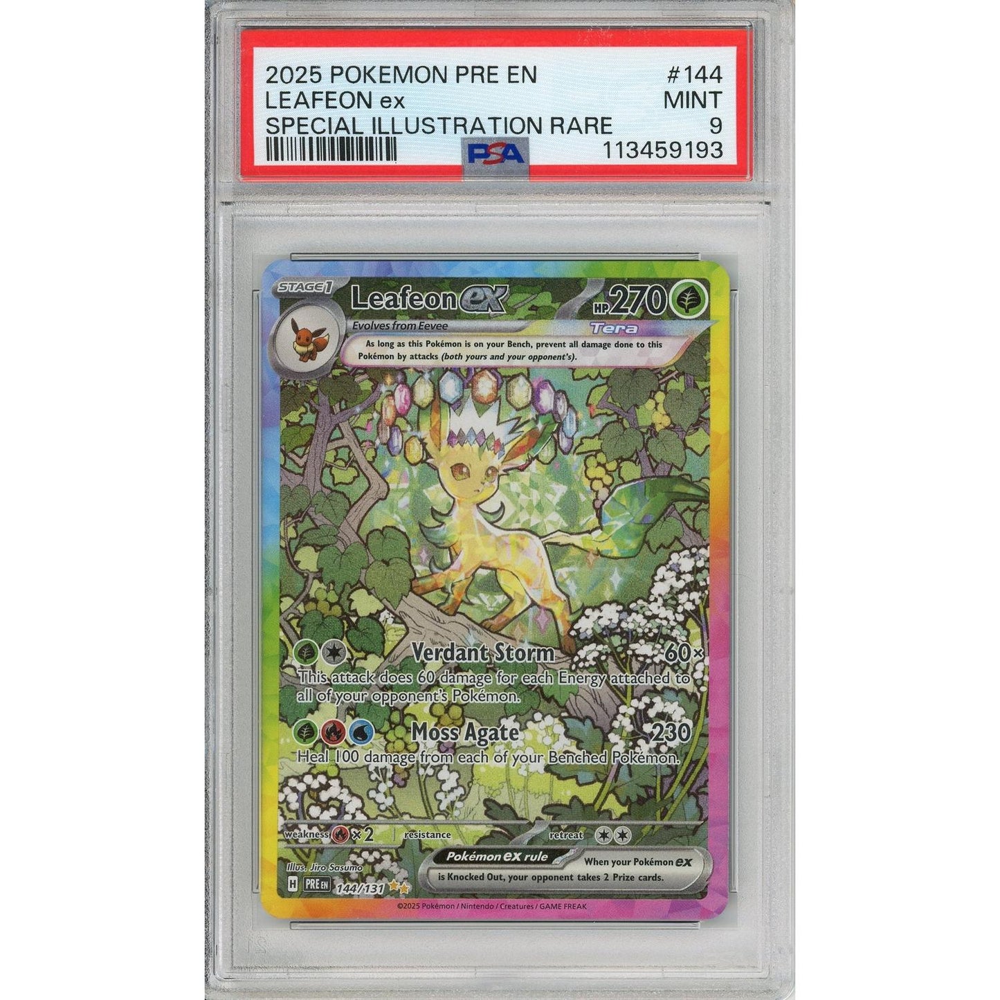 Pokemon Graded: Leafeon ex PSA 9