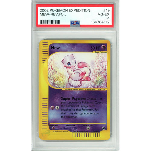 Pokemon Graded: Mew 19/165 Expedition (2002) Reverse Foil PSA 4