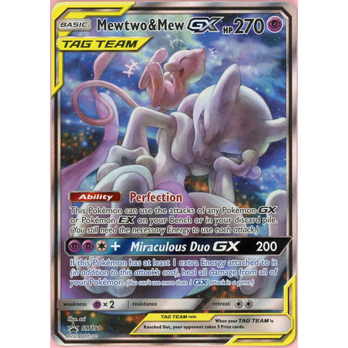 Pokemon Single: Mewtwo & Mew GX #SM191 Sun & Moon Promo (2019) Holo NM