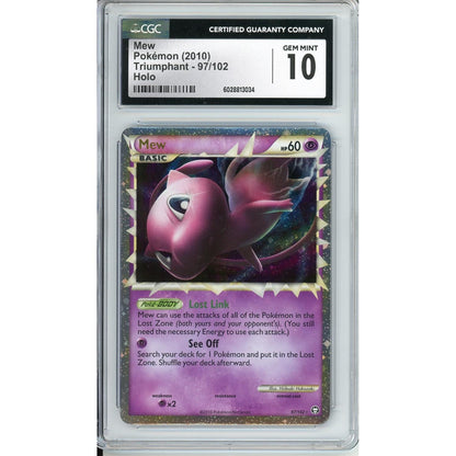 Pokemon Graded: Mew 97/102 Triumphant (2010) Holo CGC 10