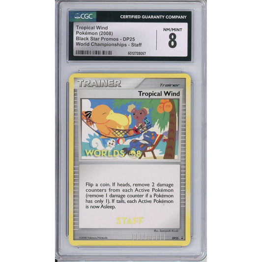 Pokemon Graded: Tropical Wind #DP25 Black Star STAFF Promo World Championships 2008 CGC 8