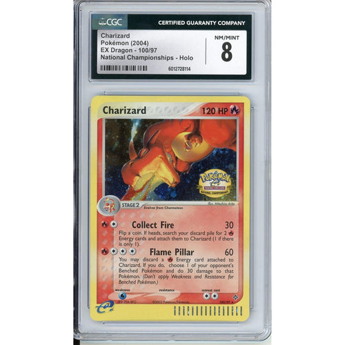 Pokemon Graded: Charizard 100/97 EX Dragon National Championships (2004) Holo CGC 8