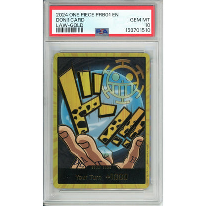 One Piece Graded: Don!! Card Law Gold PRB01 (2024) PSA 10