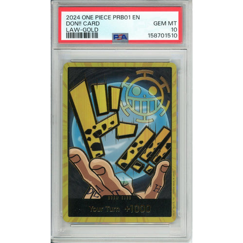 One Piece Graded: Don!! Card Law Gold PRB01 (2024) PSA 10