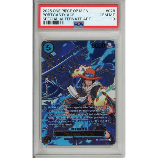 One Piece Graded: Portgas D. Ace SP OP13 Carrying on His Will PSA 10