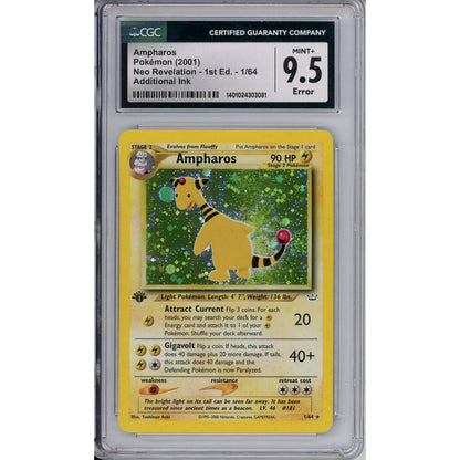 Pokemon Graded: Ampharos 1st Edition CGC 9.5