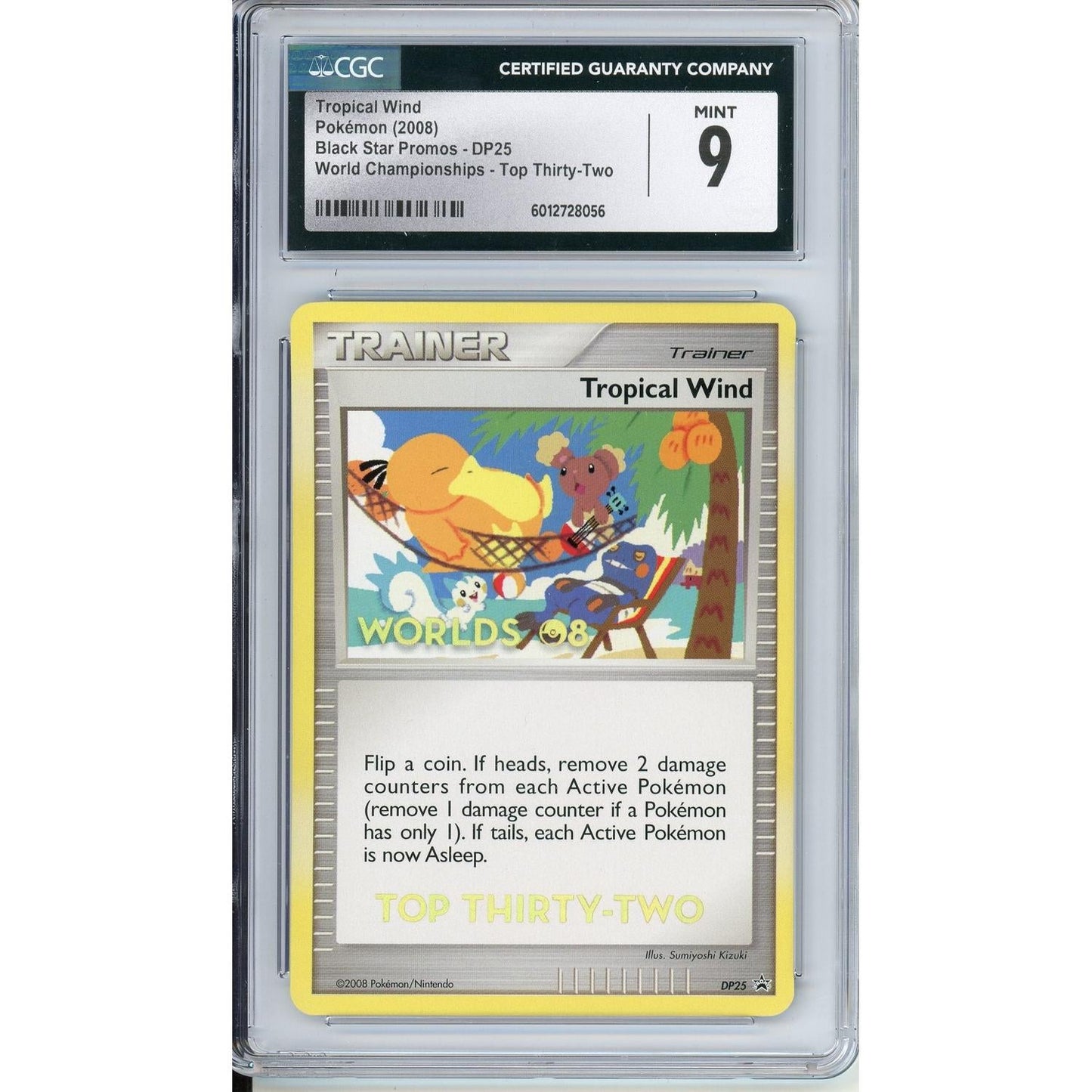 Pokemon Graded: Tropical Wind #DP25 Black Star Promo World Championships 2008 Top Thirty-Two CGC 9