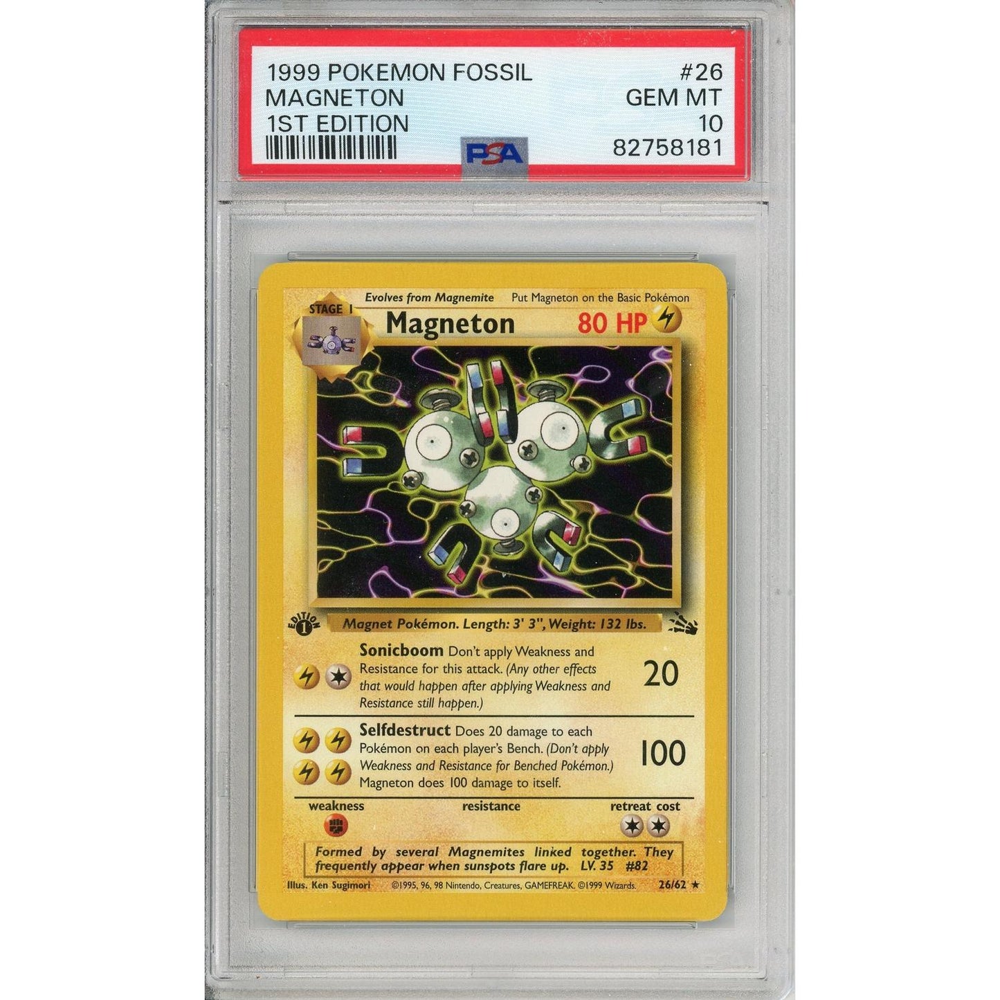 Pokemon Graded: Magneton 1st Edition PSA 10