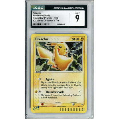 Pokemon Graded: Pikachu #12 EX Series Collector's Tin (2003) Holo CGC 9