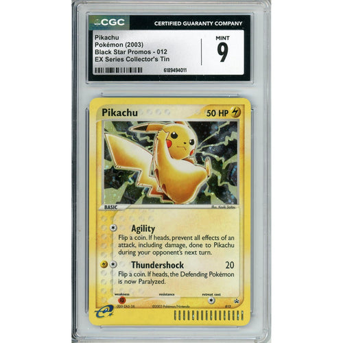 Pokemon Graded: Pikachu #12 EX Series Collector's Tin (2003) Holo CGC 9