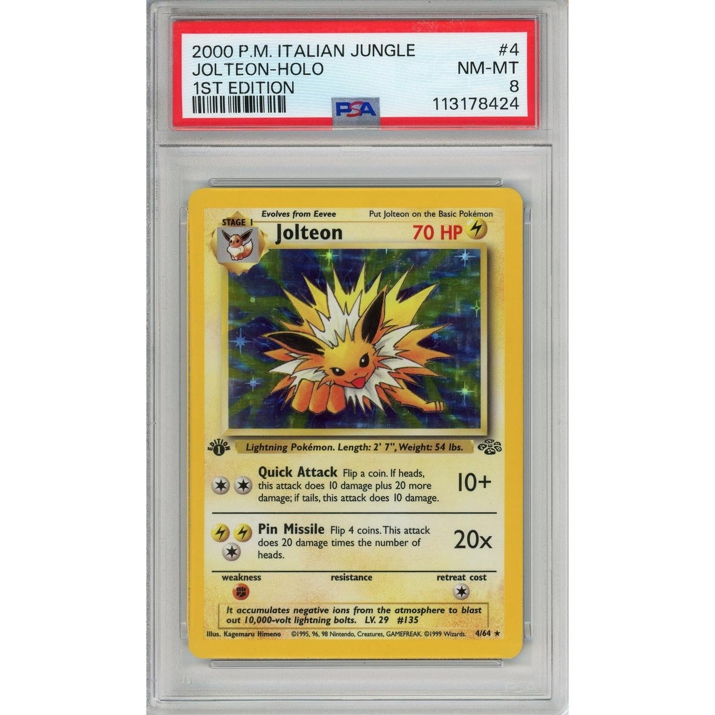 Pokemon Graded: Jolteon PSA 8