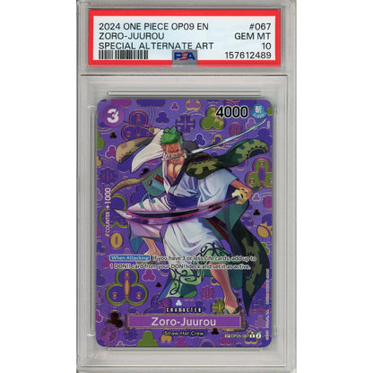 One Piece Graded: Zoro-Juurou OP09 Special Alternate Art PSA 10