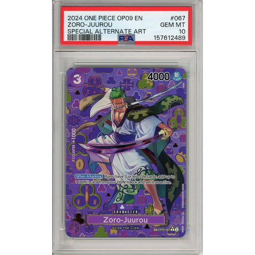 One Piece Graded: Zoro-Juurou OP09 Special Alternate Art PSA 10