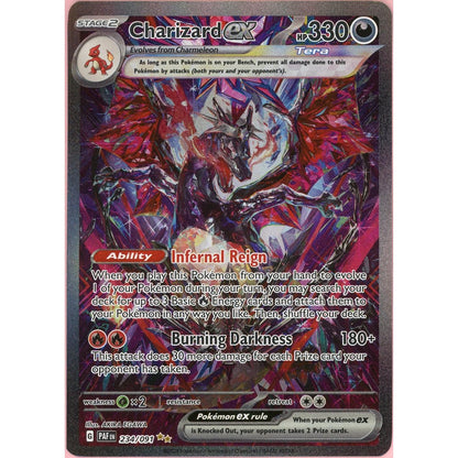 Pokemon Single: Charizard ex 234/91 Paldean Fates (2024) IR Holo NM