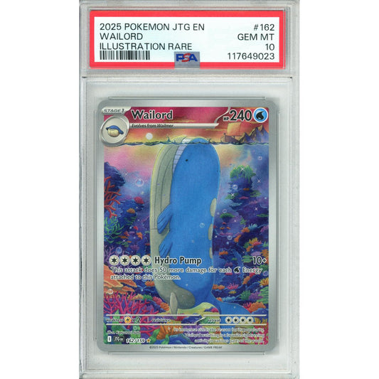 Pokemon Graded: Wailord 162/159 Journey Together (2025) IR Holo PSA 10
