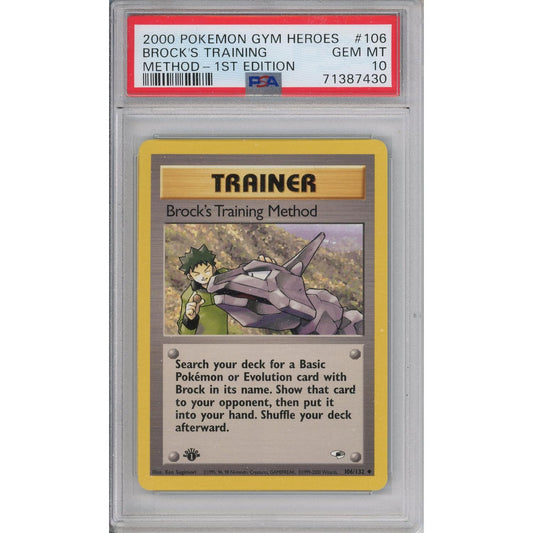 Pokemon Graded: Brock's Training Method PSA 10