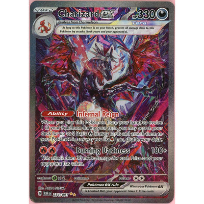 Pokemon Single: Charizard ex 234/91 Paldean Fates (2024) IR Holo LP