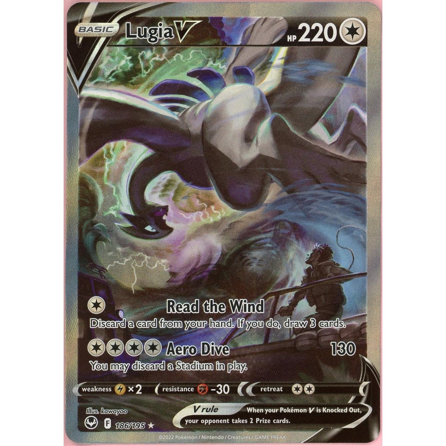Pokemon Single: Lugia V 186/196 Silver Tempest (2022) Holo NM