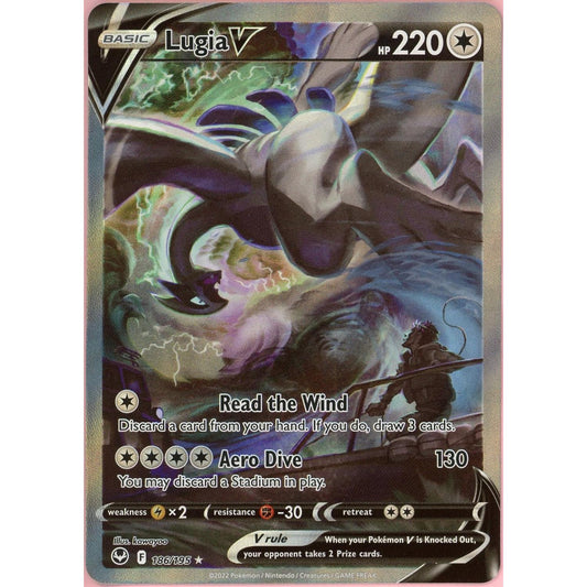 Pokemon Single: Lugia V 186/196 Silver Tempest (2022) Holo NM
