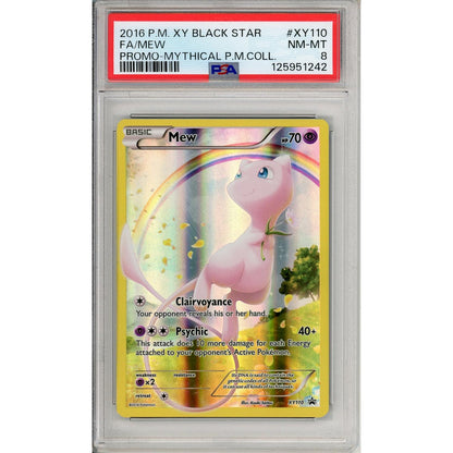 Pokemon Graded: Mew #XY110 Mythical Collection Promo (2016) Holo PSA 8