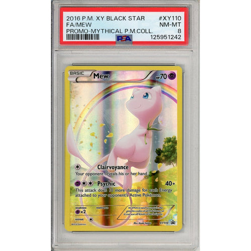 Pokemon Graded: Mew #XY110 Mythical Collection Promo (2016) Holo PSA 8